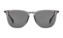 Load image into Gallery viewer, PREGO sunglasses in the color Translucent Graphite made from cotton-based acetate. Our well-known quality allows for individual adjustments so your sunglasses always fit perfectly. The gray lenses match perfectly and protect your eyes from the sun's harmful UV rays. If you need prescription lenses in your PREGO sunglasses, contact your local optician. We collaborate internationally with the best opticians.