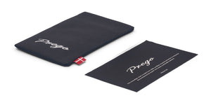 PREGO - Vincenzo - Mat Gun Mat Blue - Navigator Solbriller Etui & Pudseklud
